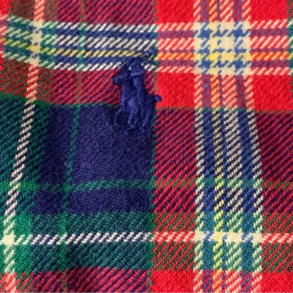 RALPH LAUREN Sz XL Red Tartan Plaid Flannel Classic Fit Button Down L/S Shirt - Picture 4 of 11